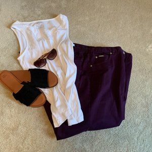 Draper's & Damon's purple jean like pants 14